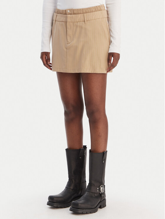 HUGO Spódnica mini Remima 50552371 Beżowy Regular Fit