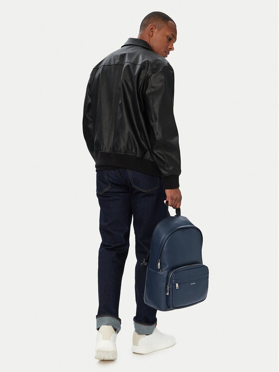 Calvin Klein Plecak podróżny Raised Round Backpack LV04D3155G Granatowy