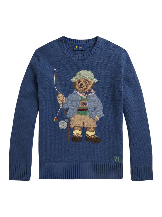 Polo Ralph Lauren Sweter 323B18571001 Granatowy Regular Fit