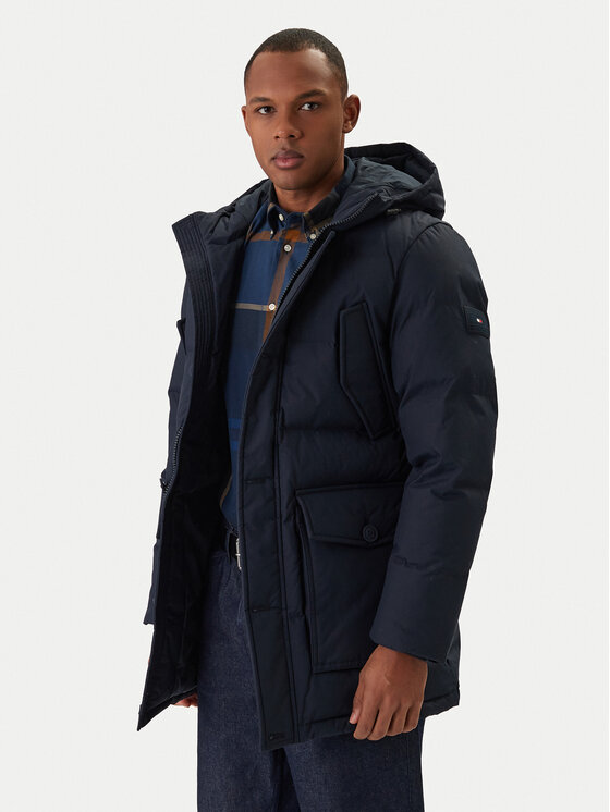 Tommy Hilfiger Kurtka zimowa Essential MW0MW37483 Granatowy Regular Fit