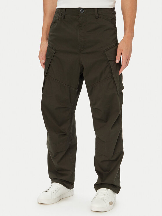 G-Star Raw Spodnie cargo Rovic 3D D30010 5126 Szary ciemny Relaxed Fit