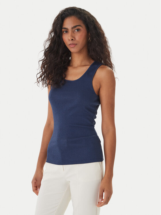 Fracomina Top FS26ST4011K420Q7 Granatowy Slim Fit