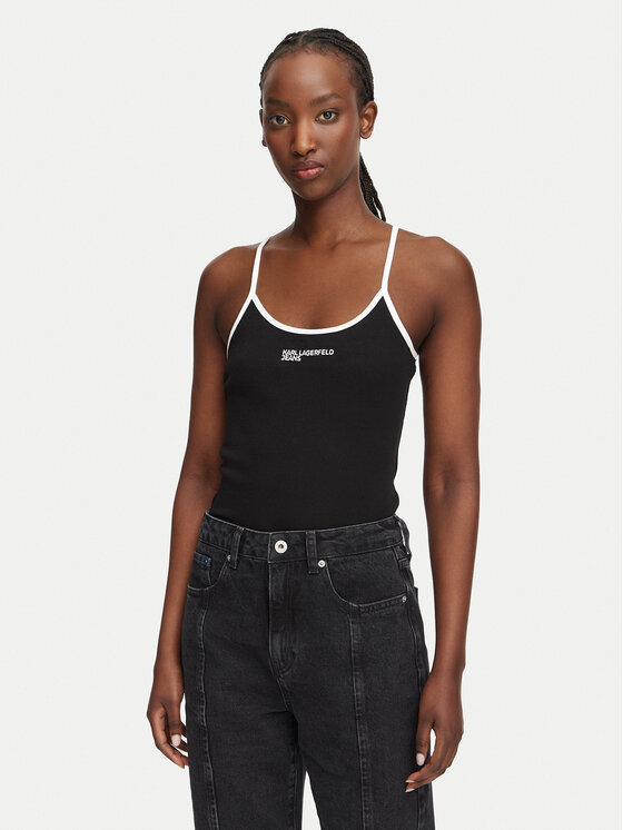 Karl Lagerfeld Jeans Body B3W17028 Czarny