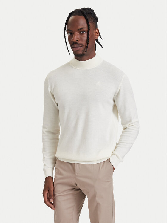 KARL LAGERFELD Golf 655002 564399 Beżowy jasny Regular Fit