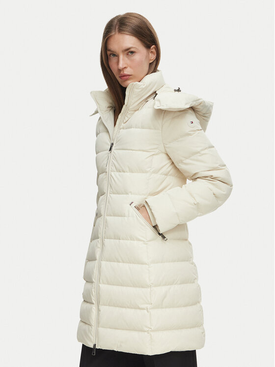 Tommy Hilfiger Kurtka puchowa WW0WW51111 Kremowy Regular Fit