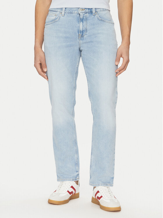 Tommy Hilfiger Jeansy Denton MW0MW38813 Niebieski jasny Straight Fit