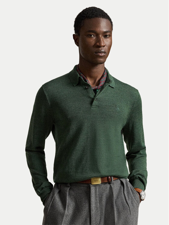 Polo Ralph Lauren Sweter 710941104501 Zielony ciemny Regular Fit