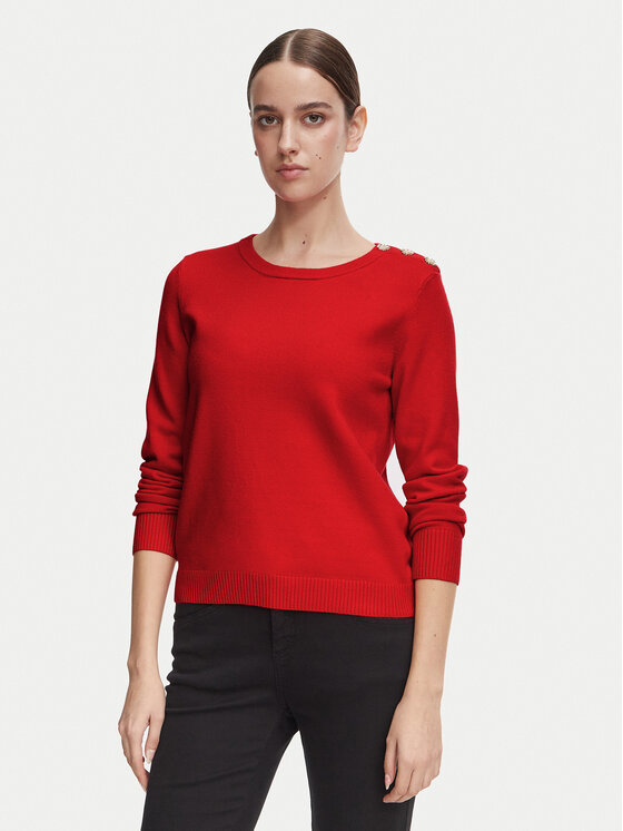 Morgan Bluzka 262-MKISSO Czerwony Slim Fit