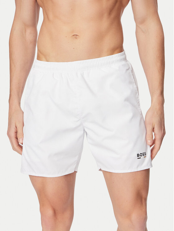 BOSS Szorty kąpielowe Swordfish 50554613 Biały Regular Fit