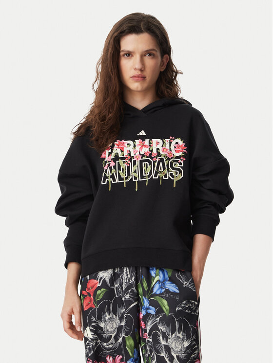 adidas Bluza Farm Rio Hoodie KR0252 Czarny Regular Fit