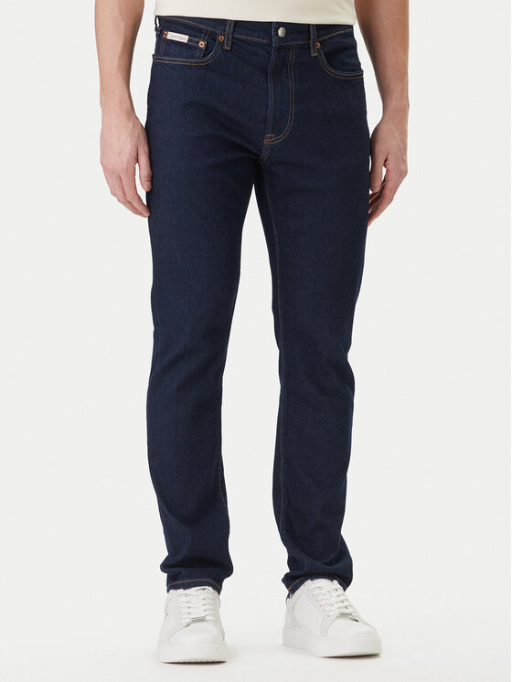 Calvin Klein Jeans Jeansy LV04RF757G Granatowy Slim Fit