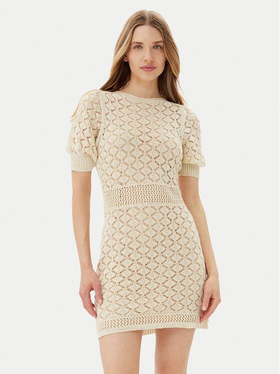 TWINSET Sukienka dzianinowa 251TT3172 Beżowy Regular Fit