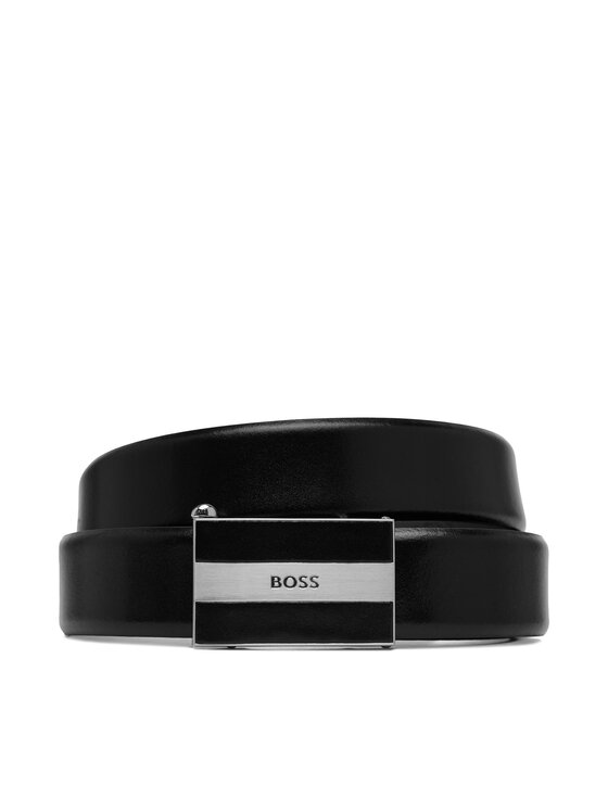 BOSS Pasek Boss_Icon_Leat_Os35 50546937 Czarny