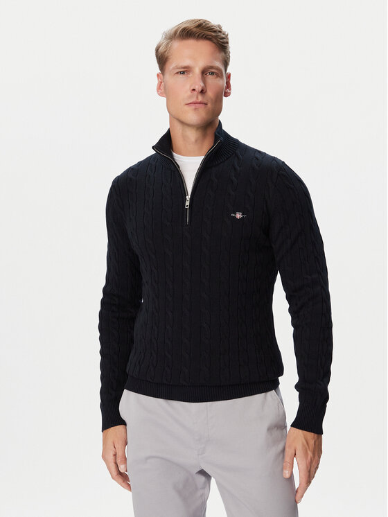 Gant Sweter 8050603 Granatowy Regular Fit