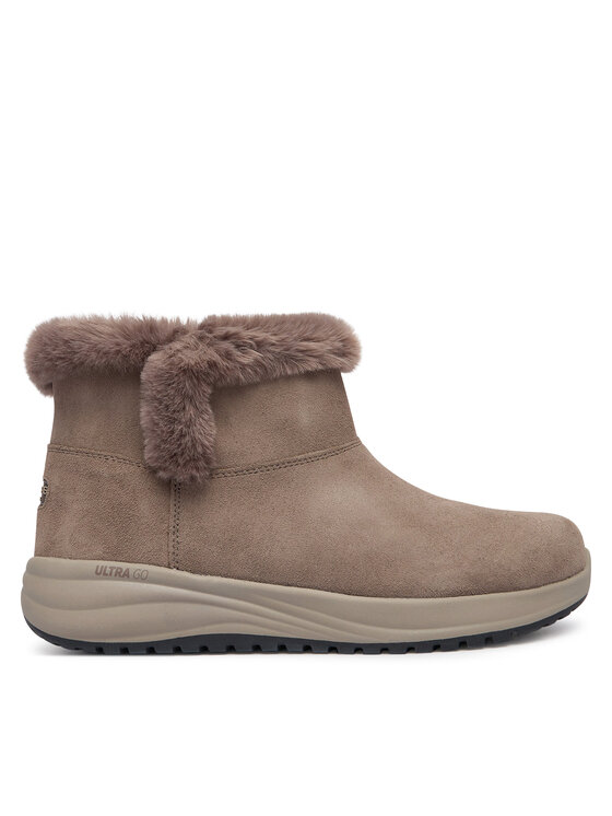 Skechers Śniegowce Waterproof Relaxed Fit: On-The-GO Stellar - Cozy Step 144745/DKTP Brązowy ciemny