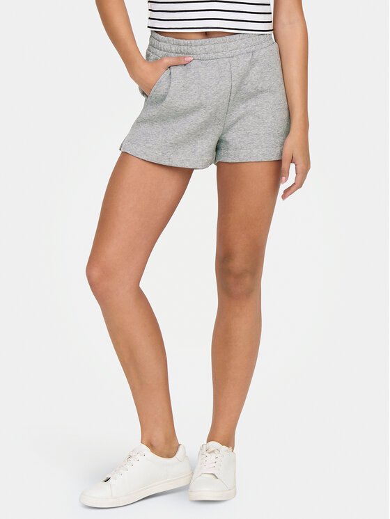 ONLY Szorty sportowe Sweat 15245800 Szary Regular Fit