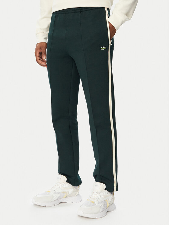 Lacoste Spodnie dresowe XH8615 Zielony Regular Fit