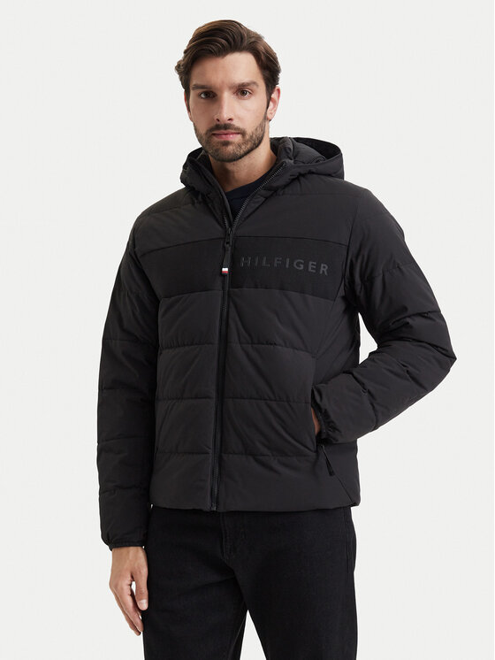 Tommy Hilfiger Kurtka zimowa MW0MW45273 Czarny Regular Fit