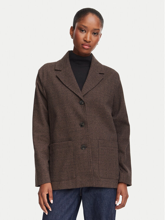 Marella Marynarka Emme by Marella Quieto 2625916031 Brązowy ciemny Regular Fit