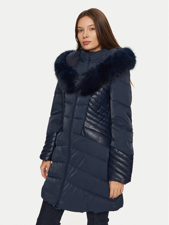 Guess Kurtka zimowa New Oxana W4BL61 WGLZ0 Granatowy Regular Fit