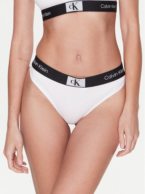 Calvin Klein Underwear Stringi 000QF7221E Biały