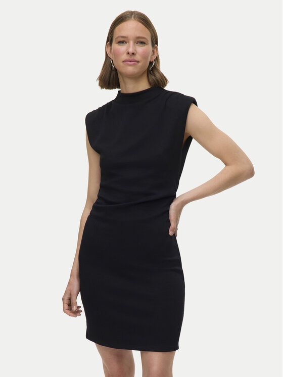 Vero Moda Sukienka codzienna Nelli 10335685 Czarny Slim Fit