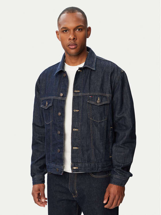 Tommy Jeans Kurtka jeansowa Jaimie DM0DM23328 Granatowy Regular Fit