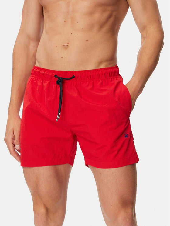 Beverly Hills Polo Club Szorty kąpielowe P-SS26M-UNION-0057 Czerwony Regular Fit