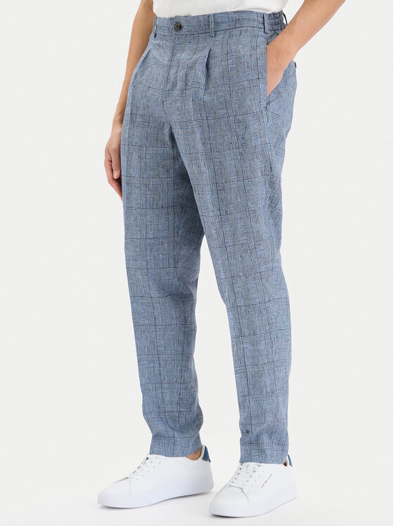 Tommy Hilfiger Spodnie materiałowe Smart MW0MW42715 Granatowy Regular Fit