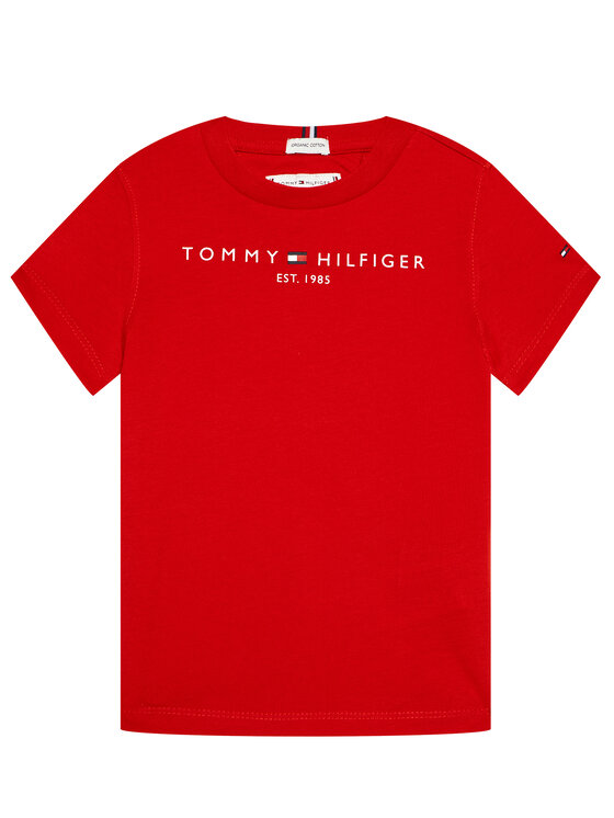 Tommy Hilfiger T-Shirt Essential KS0KS00210 Czerwony Regular Fit