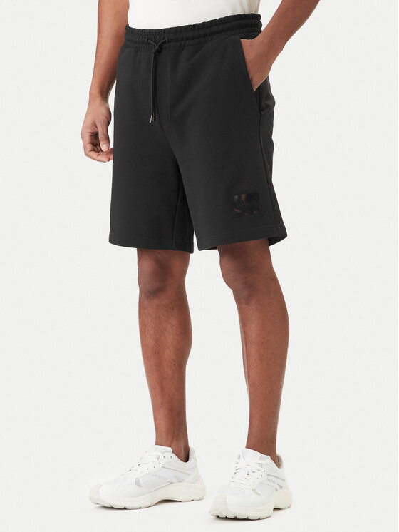 HUGO Szorty materiałowe Darix 50557471 Czarny Relaxed Fit