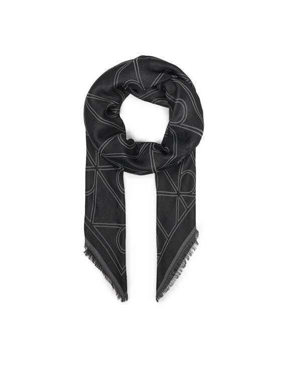 Calvin Klein Chusta Emblem Aop Contrast Lw Square Sc LV04F8077G Czarny