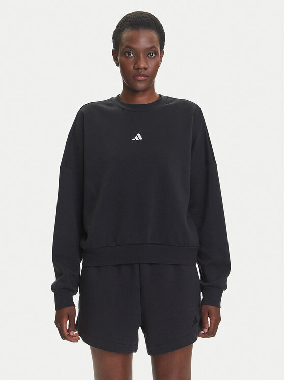 adidas Bluza Essentials Small Logo Feelcozy JC5932 Czarny Loose Fit