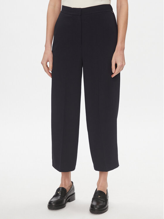 Tommy Hilfiger Spodnie materiałowe WW0WW41908 Granatowy Wide Leg