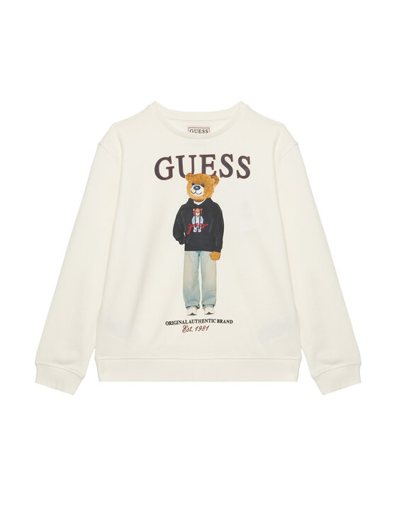 Guess Bluza L6YQ07 K4049 Kremowy Regular Fit