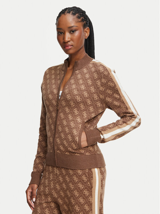 Guess Kardigan V6BR03 Z1482 Brązowy Regular Fit