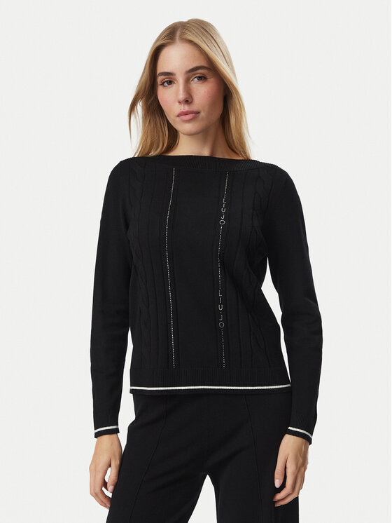 Liu Jo Sport Sweter TF6189 MS63L Czarny Regular Fit