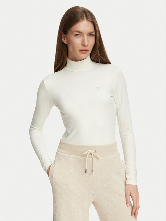 Guess Bluzka V6BP13 K6933 Kremowy Regular Fit
