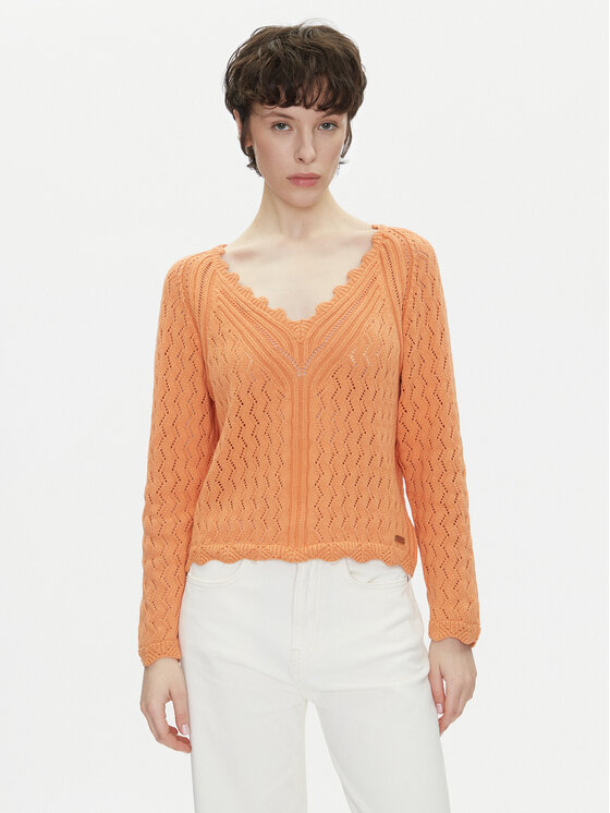 Pepe Jeans Sweter Olya PL702288 Pomarańczowy Regular Fit