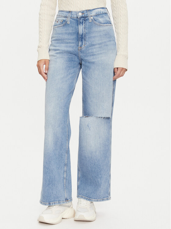 Tommy Jeans Jeansy Claire DW0DW19608 Niebieski Wide Leg