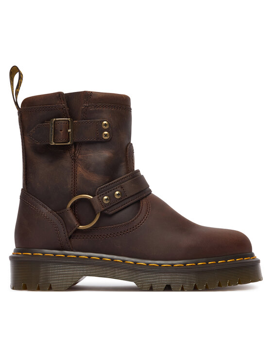 Dr. Martens Botki Crazy Horse DM41870200 Brązowy