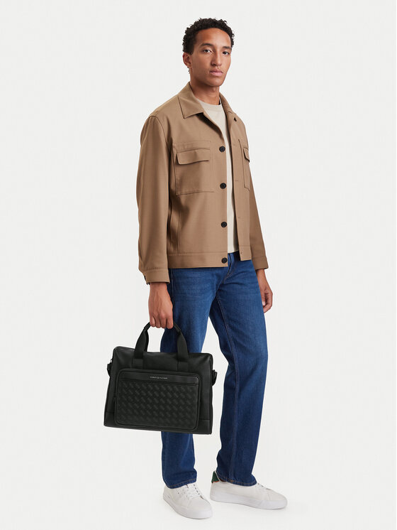Tommy Hilfiger Torba na laptopa Th Modern Monogram Computer Bag AM0AM14729 Czarny