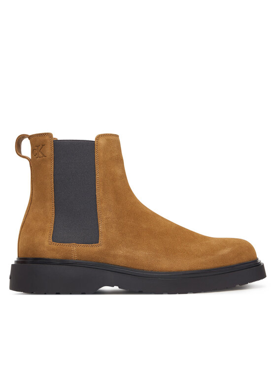 Calvin Klein Sztyblety Combat Ess Chelsea Boot Su YM0YM01372 Brązowy