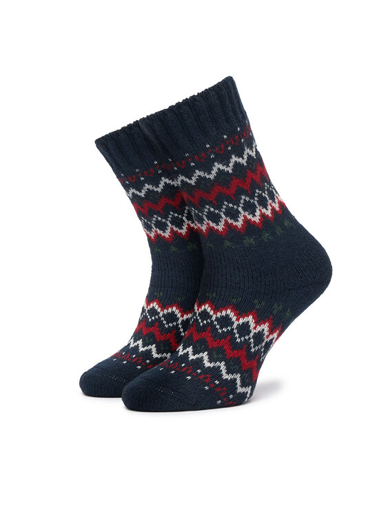 Barbour Skarpety długie Kingsford Fair Isle LSO0135NY71 Granatowy