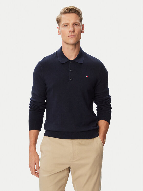 Tommy Hilfiger Sweter Essential MW0MW14745 Beżowy ciemny Regular Fit