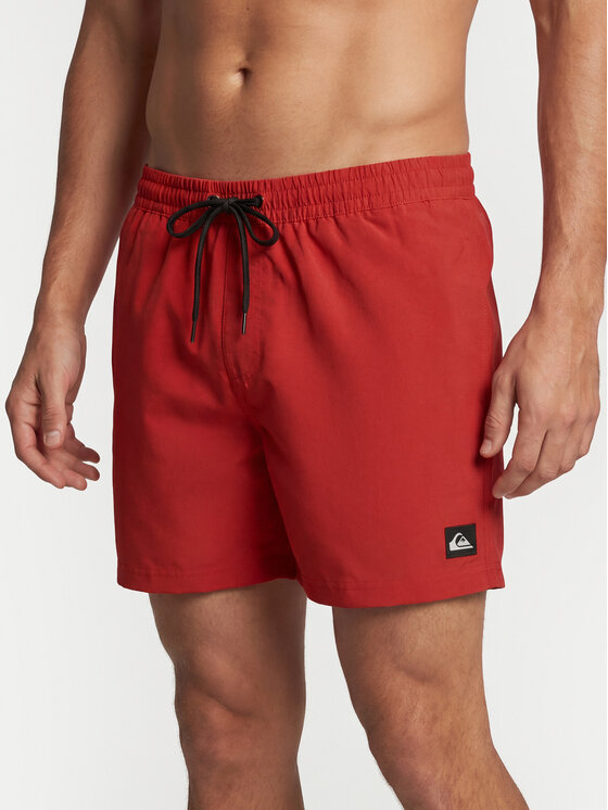 Quiksilver Szorty kąpielowe Everyday Solid Volley 15 EQYJV04120 Czerwony Regular Fit