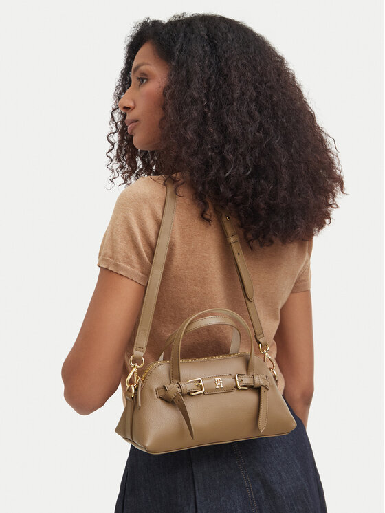 Tommy Hilfiger Torebka Th Buckle Mini AW0AW19034 Beżowy