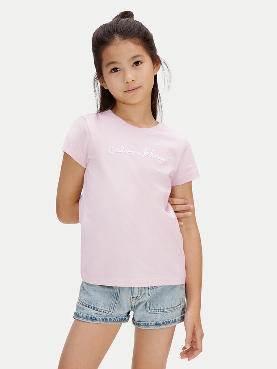 Calvin Klein Jeans T-Shirt LVCKSJA17G Różowy Regular Fit
