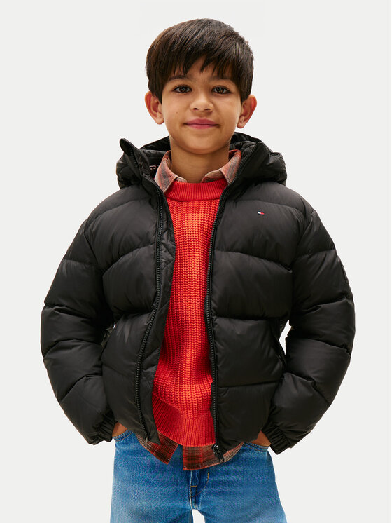 Tommy Hilfiger Kurtka puchowa Essential KB0KB10091 D Czarny Regular Fit