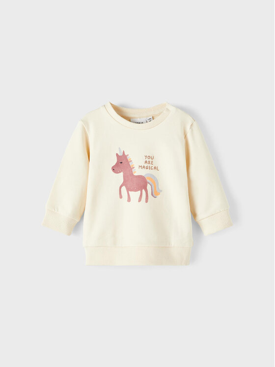 NAME IT Bluza 13212668 Écru Regular Fit